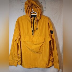 PAJAR Canada Yellow Quarter zip Pullover Rain Repellent Hooded Jacket Size Small